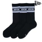  New Era 2026 год осень-зима модель мужской SOCKS CREW 3PAIRS LINE BLK носки 3 пар комплект 14518182[26FW]
