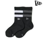  New Era 2026 год осень-зима модель мужской SOCKS CREW 2P EMB BLACK WHI GRY средний носки 2 пар комплект 14751650[26FW]