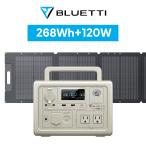 BLUETTI ポータブル電源 ソーラーパネル セット EB3A+PV120W 軽量 小型 蓄電池 家庭用 268Wh/600W 120W リン酸鉄リチウムイオン UPS機能