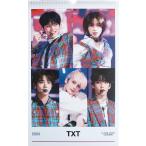 TXT K-POP グッズ 大判 壁掛け カレンダー 2024年 (令和6年) + ステッカーセット + メモ帳 おまけつき