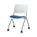 ジョインテックス 会議椅子(スタッキングチェア/ミーティングチェア) 肘なし 座面：合成皮革(合皮) キャスター付き FJC-K6L NV 〔完成品〕