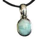 ラリマーペンダントトップ金具シルバ...