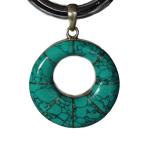 ターコイズペンダントトップ金具シル...
