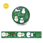 ショッピングsnowman マスキングテープ BGM クリスマス限定 2025 Snowman 15mm×5m BM-SPLM054 ビージーエム 別途送料 送料140円〜