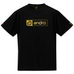 ◆　ナパティーシャツCB　ブラック×ゴールド　卓球　アンドロ　andro　ウエア　Tシャツ