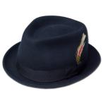 New York Hat（ニューヨークハット） 帽子 フェルトハット #5214 PINCHED PIE, Black