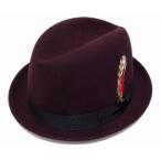 New York Hat（ニューヨークハット） 帽子 フェルトハット #5239 RUDE BOY, Burgundy