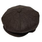 New York Hat ニューヨークハット ハンチング 9038 HERRINGBONE NEWSBOY Brown ver2 メンズ レディース
