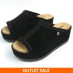 ショッピングMINNETONKA 【現品限りセール US5/22cm】ミネトンカ minnetonka サンダル スエードレザー Paislee レディース ブラック 厚底 正規品