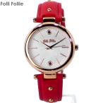 フォリフォリ Folli Follie 腕時計 WF18R001SPS-RE レッド レザー CYCLOS ROCKS レディース