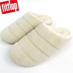 ショッピングFleece フィットフロップ  レディース ルームシューズ スリッパ  フリースライドコーデュロイ ボア FITFLOP  CHRISSIE FLEECE GQ3-892 IVORY【新品特価セール】