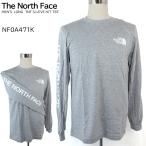 ショッピングロンt ザ・ノースフェイス ロンT 長袖 Tシャツ メンズ 薄手 THE NORTH FACE  NF0A471K DYX ライトグレー 右袖TNFロゴプリント