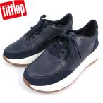 フィットフロップ レディース スニーカー レザー 靴 厚底 FITFLOP F-MODE LEATHER/SUEDE FLATFORM SNEAKERS FR1-399 ネイビー【新品特価セール】