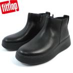 ショッピングブーティ フィットフロップ ショートブーツ アンクルブーツ レザー レディース FITFLOP  F-MODE LEATHER ZIP ANKLE BOOTS  GM2-090 ブラック