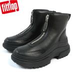 フィットフロップ ショートブーツ アンクルブーツ レザー IE2-001 FITFLOP WYLDER ZIP-FRONT LEATHER ANCLE BOOTS【新品特価セール】