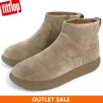 ショッピングスエード 【アウトレットSALE US8/25cm】 フィットフロップ レディース スエード ジップ アンクル ブーツ FITFLOP iQ-COMFF ANKLE BOOTS E35-076 TAUPE FB15