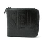 ディーゼル 二つ折り財布 コンパクト ラウンドファスナー  エンボスロゴ ブラック  DIESEL DSL 3D BI-FOLD  X09896 P0503 T8013  L-42