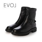 EVOL イーボル 本革 ベルトストレッチショートブーツ IZ8118 エンジニアブーツ ブーツ レディース 定番 シンプル ベーシック シューズ 靴