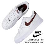 ショッピングエアフォース NIKE ナイキ エアフォース ロー スニーカー AIR FORCE 1 '07 BURGUNDY CRUSH ( 白 ホワイト バーガンディー 赤 ワイン メンズ FJ4146-112 )