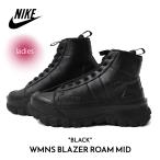 NIKE ナイキ ウィメンズ ブレーザー ミッド スニーカー WMNS BLAZER ROAM MID BLACK ( ブレイザー 黒 ブラック 厚底 レディース FQ9065-002 )