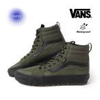 ショッピングVans VANS バンズ スケート ハイ Sk8-Hi 防水 スニーカー Mte Waterproof insulated GREEN/BLACK ( ヴァンズ カーキ メンズ VN000DAQ203 )