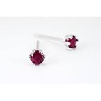 ピアス 3mmルビー<br>スタッド<br><br> レディース 女性用 ジュエリー  華奢