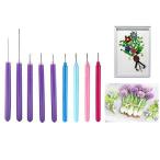 ペーパークイリング 9本道具セット 紙巻きツール ペーパーアート 手芸 造花 ニードルペンアート ハンドクラフ