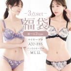 ショッピングセクシー ブラ ショーツ セット 福袋 ブラセット 3点セット レディース おまかせ A B C D E F カップ セクシー フェミニン  刺繍 レース 花柄 65 70 75 80 85