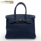 エルメス バーキン 30 ブルーニュイ トゴ シルバー金具 C刻印