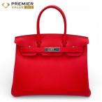 エルメス バーキン 30 ルージュクー トゴ シルバー金具 K刻印