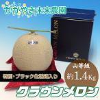 クラウンメロン山等級(ブラック化粧箱入り) 1玉 約1.4Kg