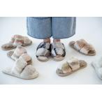  салон обувь .... нежный теплый теплый передний .. тапочки зима модный женский слоновая кость мокка серый винт k0020PSG00 Bq070