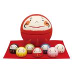 ちぎり和紙 「幸せぽこぽこ八起きだるま」丸目(お正月飾り 亥のお正月飾り 卓上お正月飾り 亥開運人形 和紙人形)