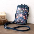 爆買 ウィリアム・モリスの「いちご泥棒」スマホショルダーポシェット(スマホポーチ ショルダー 財布  ラウンドファスナー セレブ オシャレ)