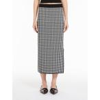【セール40%OFF】 MAX MARA  STUDIO レディース ジャカード ビスコース ペンシル スカート `モノトーン ギンガム` DALMINE-SKIRT