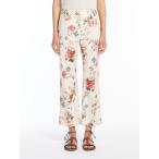 [ ограничение 50%OFF]MAX MARA WEEKEND женский принт парусина брюки черный pto длина * розовый * * голубой * CADMIO-TROUSERS