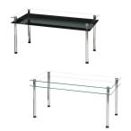 3WAY スタイリッシュガラステーブル NK-842 ブラック