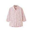 後ろ長め7分袖ポロカーディ ピンク M〜L 89725-01