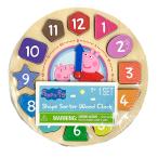 ペッパピッグ おもちゃ ウッドクロック スタンド付き 15843 ペッパ グッズ かわいい 幼児 こども ベビー 時計 とけい 知育 知育玩具 木製 木 海外 送料無料