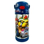 サーモス ストローボトル F410 ( マリオカート ネイビー ) 16775 THERMOS 水筒 保冷 355ml マリオ グッズ ステンレス ストロー ワンタッチ キッズ 男の子