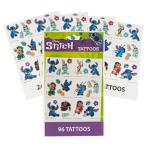スティッチ タトゥー シール 4シート 96個入り 18373 TATTOO ボディーシール 水貼り 水で貼れる stitch リロ&スティッチ ディズニー disney 輸入品