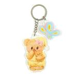  масло Bear акрил цепочка для ключей ( бабочка ) 20623a Butter bear брелок для ключа ключ очарование ak ключ симпатичный .. герой товары импорт 