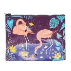 Yahoo! Yahoo!ショッピング(ヤフー ショッピング)Blue Q ジッパーポーチ （ Flamingo ） pud929 ポーチ ケース フラットポーチ ジッパー ファスナー アメリカ