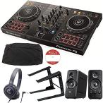Pioneer DJ パイオニア DJコントローラー DDJ-400 + ヘッドホン + スピーカー + ラップトップPCスタンド + ダストカバー
