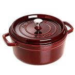 staub ストウブ 「 ピコ ココット ラウンド グレナディンレッド 22cm 」 両手 ホーロー 鍋 IH対応 【日本正規販売?