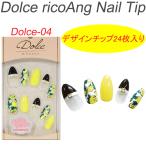 リコアング ドルチェ ジェルコート ネイルチップ 24枚入り！ricoAng　Dolce　デザインネイルチップ ティアドロップ【メール便4個までOK】(Dolce-004)