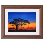 夕日に映える菩提樹/ミッシェル・バテュ(ミニフレームアート)
