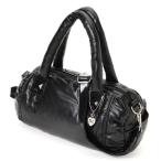 ショッピングサボイ サボイ SAVOY ハンドバッグ レディース バッグ SM21700501 ブラック ポリエステル わらかい 軽量 ビジュー ショルダーストラップ付 2way