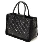 ショッピングサボイ サボイ SAVOY トートバッグ レディース バッグ SM21800201 ブラック キルティング ビジュー フェイクファー マチたっぷり 通勤 通学
