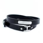 Diesel ディーゼル メンズ レザー ブレスレット アクセサリー 2重巻き ブラック レザー小物 男性 ブランド アクセ 誕生日 プレゼント ランキング お祝い